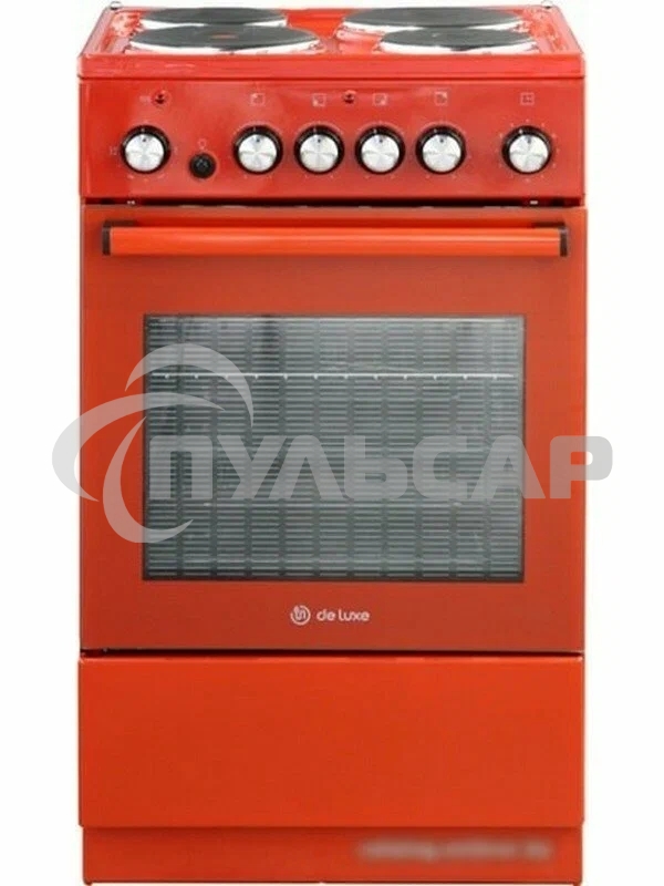 Плита электрическая De Luxe 5004.16э-017 терракотовый, конфорок 4 шт, духовка 46 л, гриль, 50 см x 85 см x 50 см