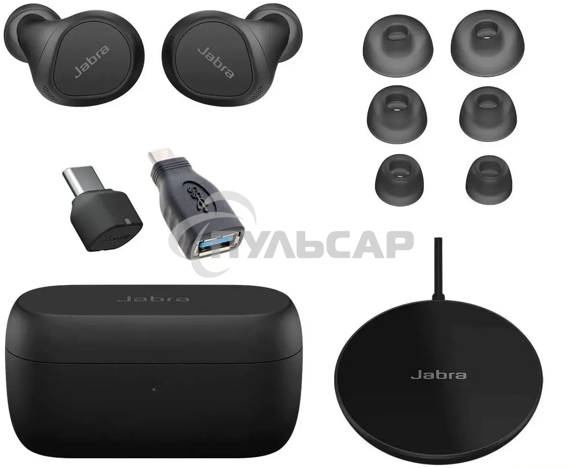 Наушники с микрофоном Jabra Evolve 2 Buds черный внутриканальные BT в ушной раковине (20797-999-989)