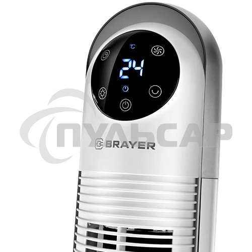Вентилятор BRAYER BR4956, эл.упр.,пульт ДУ,вращение,мощ-ть 60Вт, LED дисплей,3 скор.Таймер