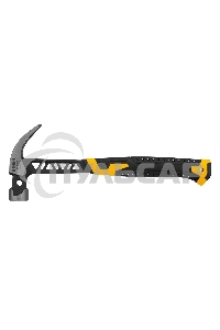 Молоток-гвоздодер Denzel 450 г, цельнокованый, боек с магнитом, двухкомп. обрезин. рук-ка