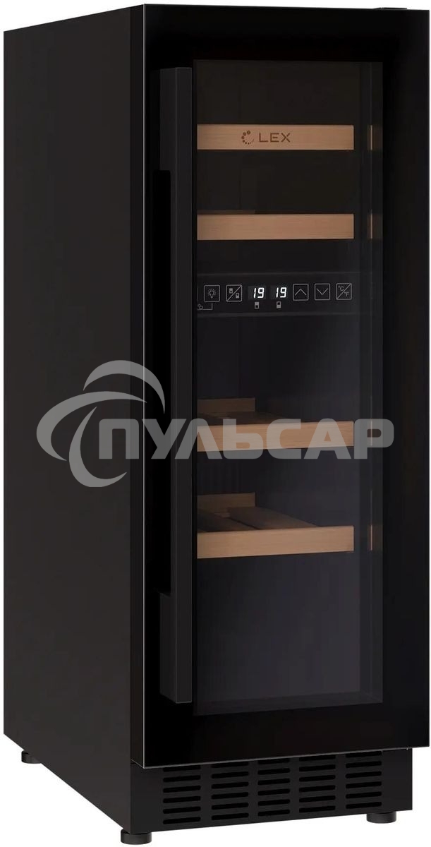 Винный шкаф LEX LWD3017BL dual zone 1-нокамерн. черный