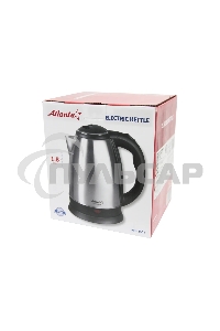 Чайник электрический Atlanta ATH-2431 1,8л, 1500Вт черный\серебристый