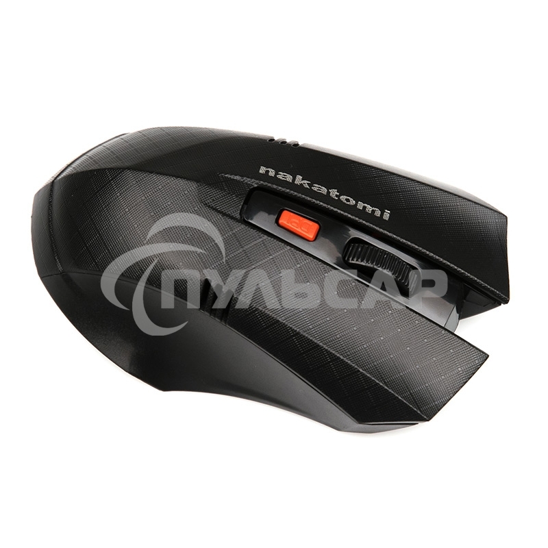 Мышь беспроводная Nakatomi MRON-04U черный, 1600 dpi, радиоканал, USB, кнопки - 6