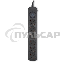 Сетевой фильтр Ippon BK-6-EU-3-16-B 3м (6 розеток) черный (коробка)