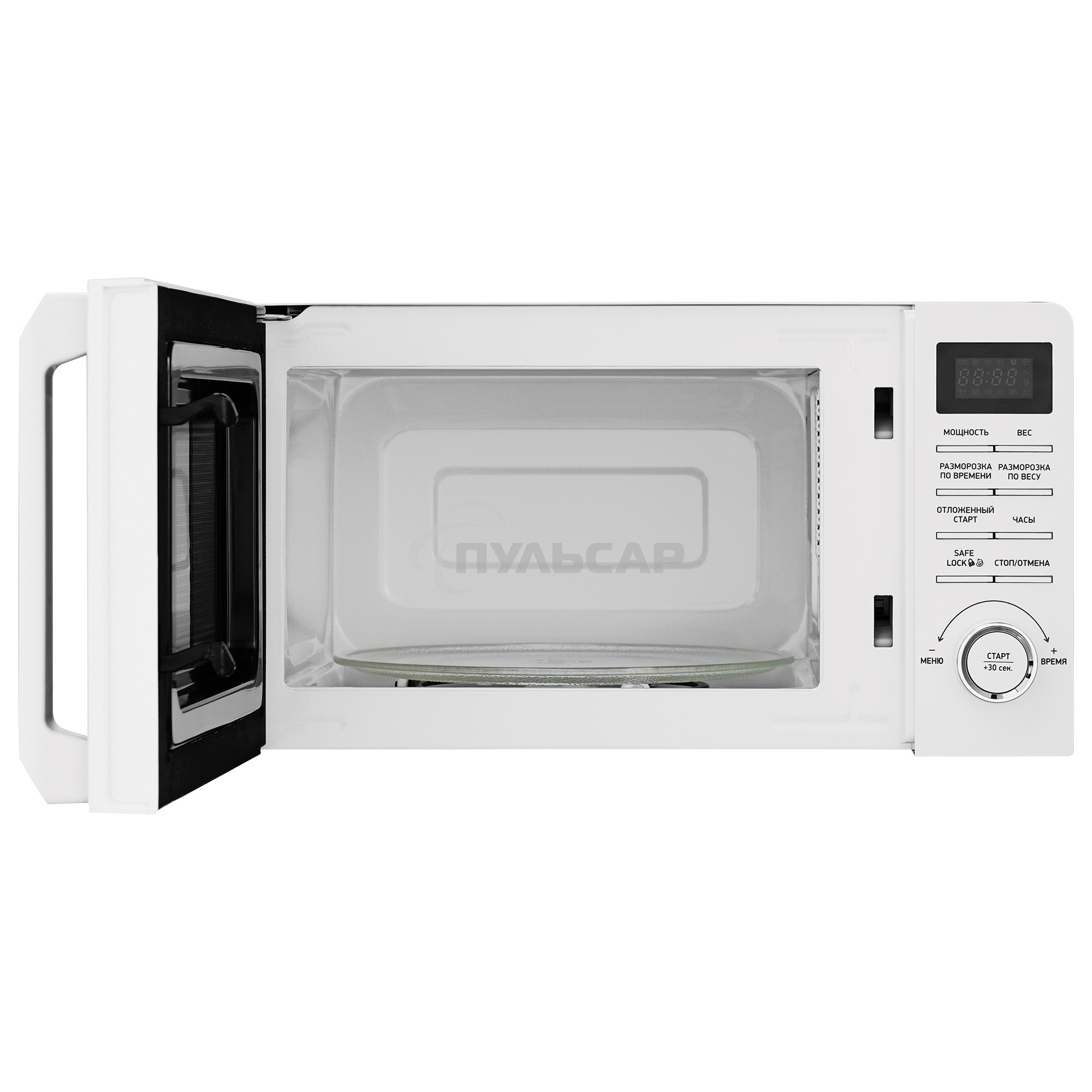 Микроволновая печь BBK 20MWS-720T/W белый, 20 л, 700 Вт, поворотный механизм/кнопки