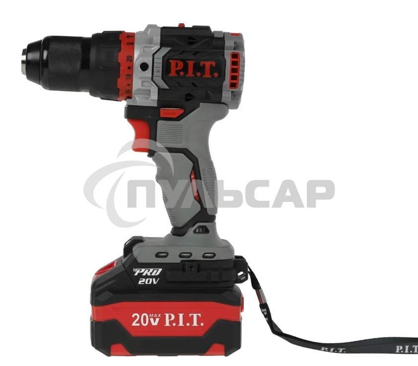 Дрель-шуруповерт P.I.T. PSB20H-13D/3, Аккумуляторная, 20В, Ударная, Кейс