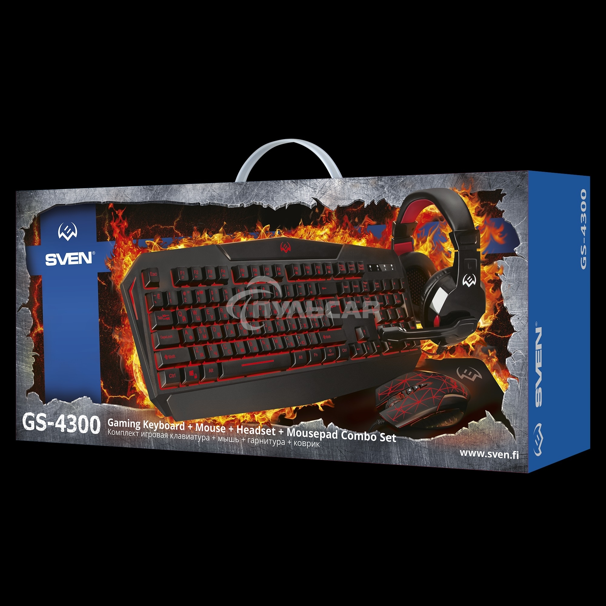 Игровой комплект SVEN GS-4300 клавиатура+мышь+гарнитура+коврик