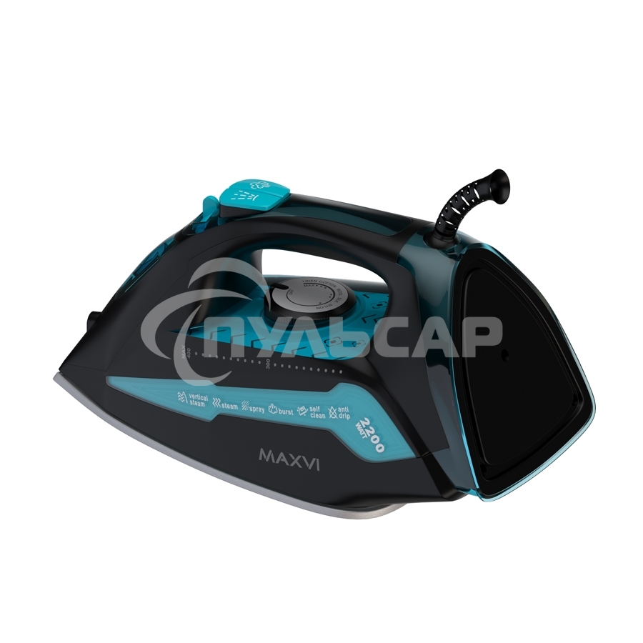 Утюг Maxvi SI2202 черный/бирюзовый