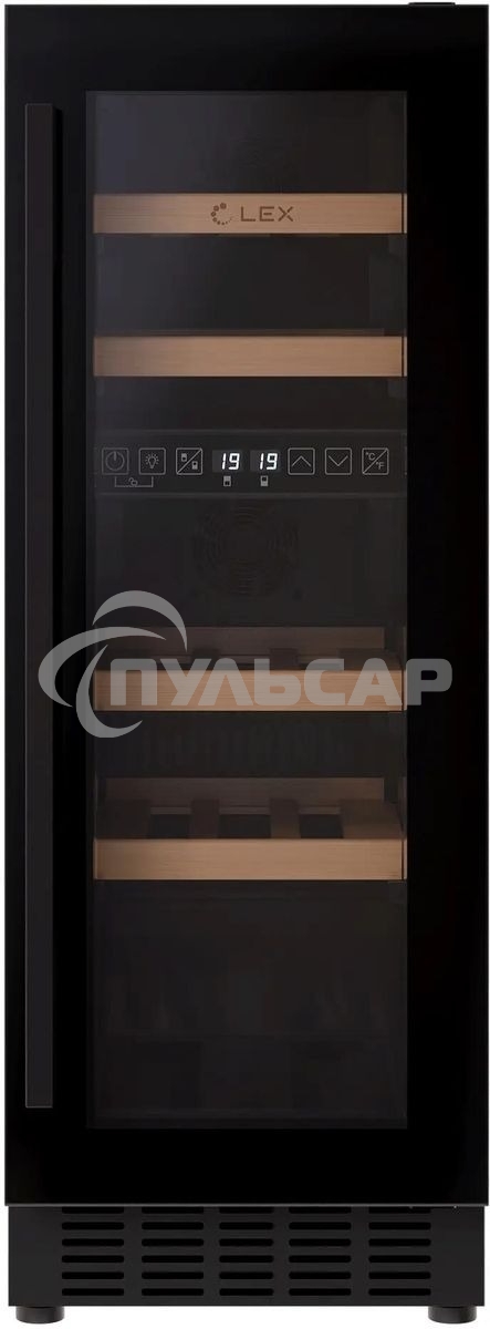 Винный шкаф LEX LWD3017BL dual zone 1-нокамерн. черный