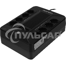 Источник бесперебойного питания SMARTWATT UPS SAFE PRO LCD 800 черный 800/480 ВА/Вт, напольный/настенный, линейно-интерактивный, LCD дисплей, Shuko CEE7/4 - 8 шт. (4 шт. с резервным питанием, 4 шт. - сетевой фильтр)