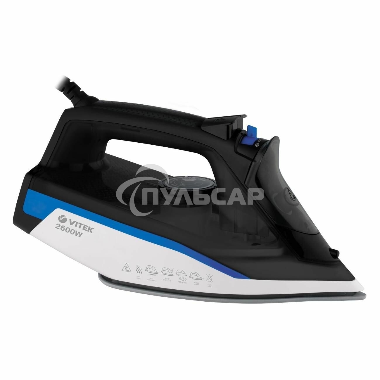Утюг Vitek VT-8329 2600Вт черный/белый/синий