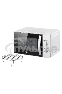 Микроволновая печь BBK 20MWG-738M/W белый, 20 л, 700 Вт, поворотный механизм