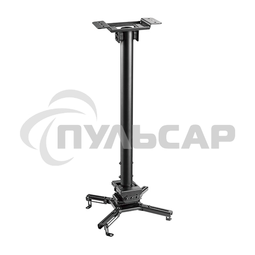 Потолочный комплект для проектора Wize Pro PRH35A крепления+штанги 60-90 см +площадки к потолку для проектора, расстояние между крепежными отверстиями 470мм,наклон +/-20°, поворот +/- 8°,вращение 360°,монтаж на наклонный потолок,до 35кг,черный