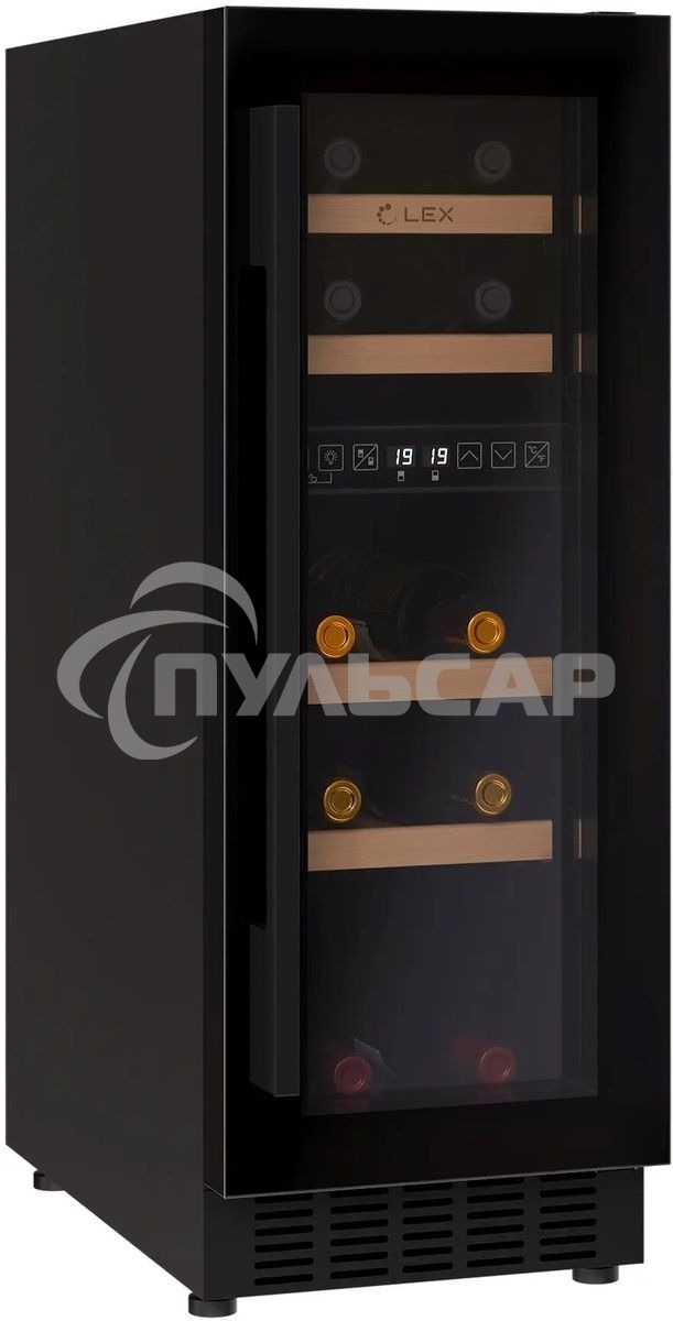 Винный шкаф LEX LWD3017BL dual zone 1-нокамерн. черный
