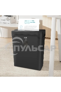 Шредер Deli ET015 черный (секр.P-4) фрагменты 5лист. 10лтр. пл.карты