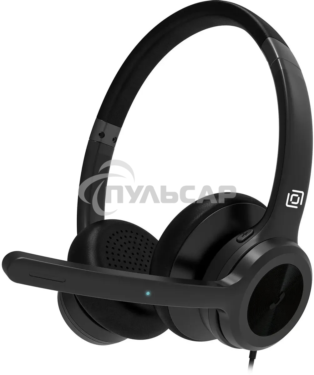 Наушники с микрофоном Оклик HS-L800 черный накладные оголовье (1978719)