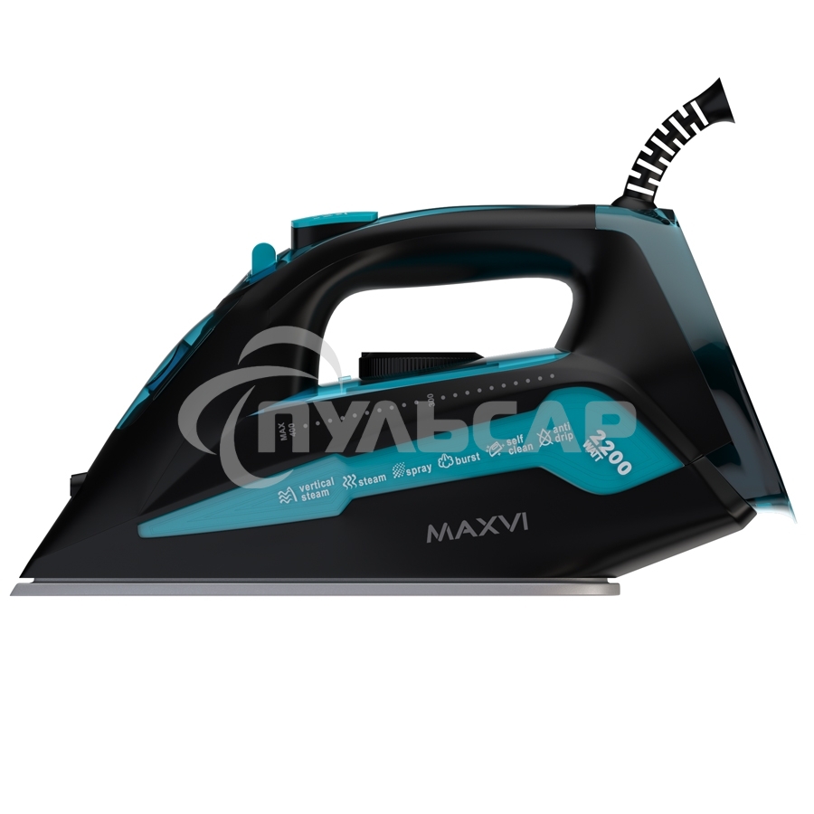 Утюг Maxvi SI2202 черный/бирюзовый