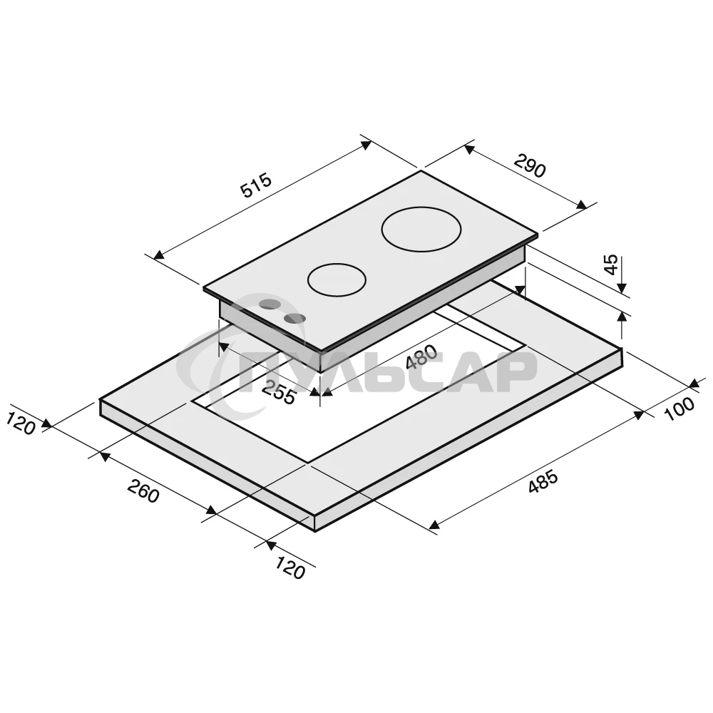 Газовая варочная панель Krona HAGEL 30 WH независимая, белый
