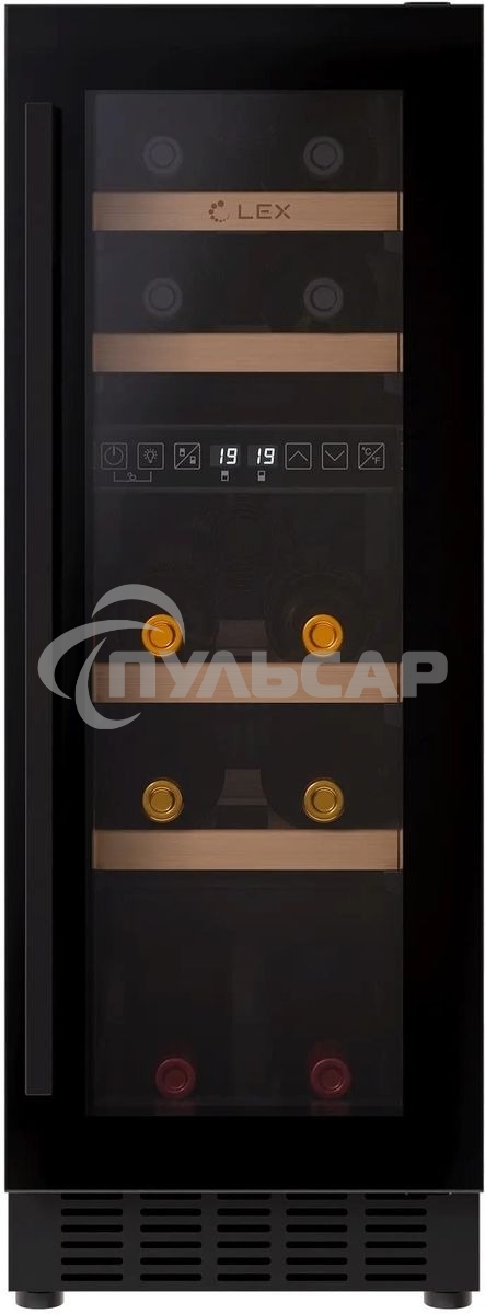 Винный шкаф LEX LWD3017BL dual zone 1-нокамерн. черный
