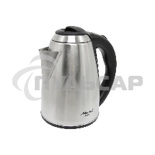 Чайник электрический ATLANTA, ATH-2434 черный, нержавейка Металл, 1,8л, 1500Вт, коричн/стальной, автомат откл, защита от перегрева без воды