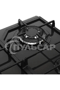 Варочная поверхность MONSHER/ Варочная поверхность MONSHER, газ, High-Tech, 59 см, автоматический электроподжиг, газ-контроль, форсунки под сжиженый газ, SABAF конфорки, чугунные решетки, черный