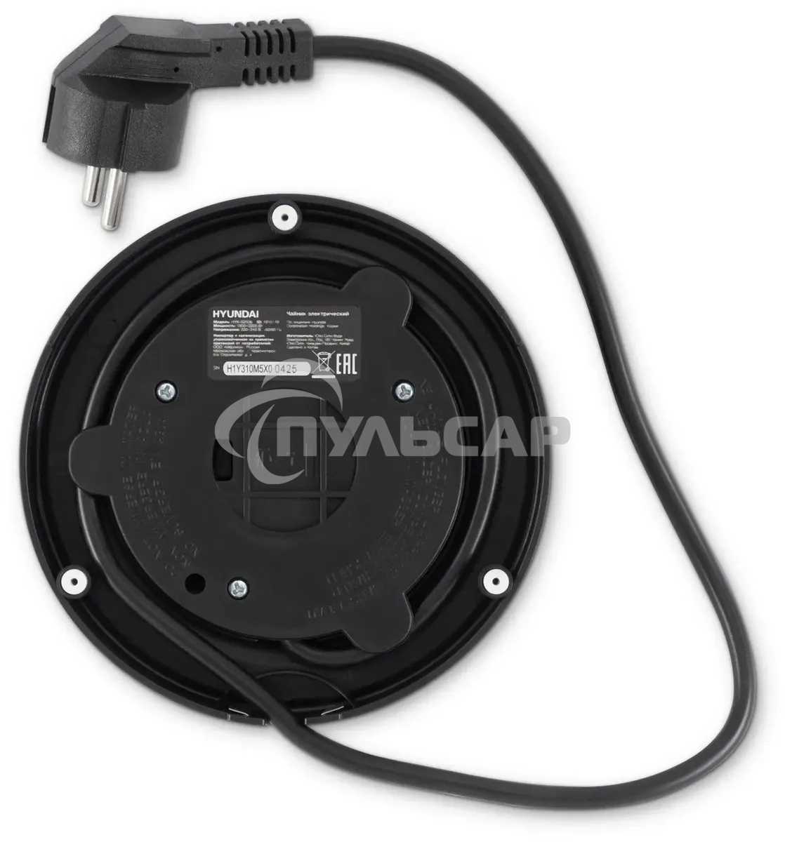 Чайник электрический Hyundai HYK-S2506 1.7л. 2200Вт серебристый (корпус: металл)