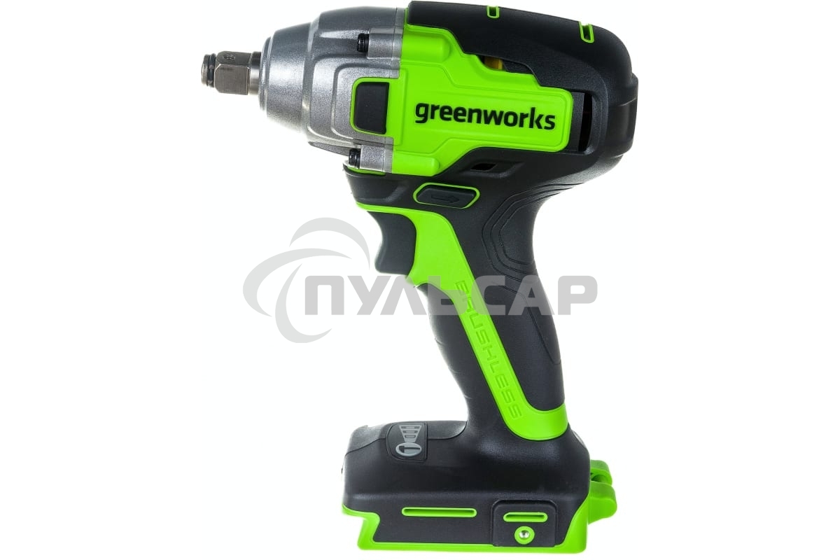 Гайковерт ударный аккумуляторный GreenWorks GD24IW400 24В, без АКБ и ЗУ (3802907)