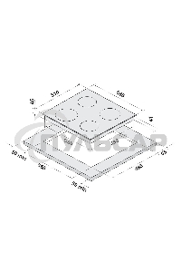 Электрическая варочная панель Krona LUNA 60 BL/S K черный