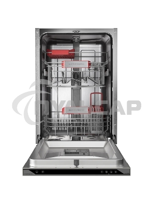 Встраиваемая посудомоечная машина Kuppersberg, High-Tech, 45 см, 10 комплектов, 3 корзины, 7 программ, конденсационная сушка, автоматическое открывание двери, LED подсветка, кнопочное управление, энергоэффективность А+++