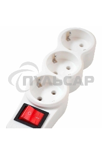 Сетевой фильтр СТАРТ  С/УД-Ф SP 3x5 ZVS белый-- 20,  серия BASIC