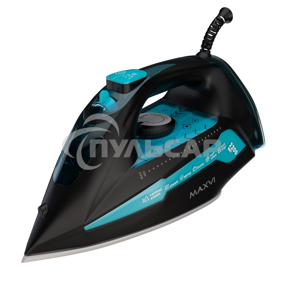 Утюг Maxvi SI2202 черный/бирюзовый