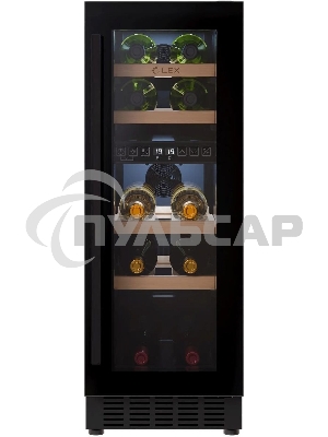 Винный шкаф LEX LWD3017BL dual zone 1-нокамерн. черный