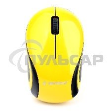 Мышь беспроводная Gembird MUSW-615 желтый, 1200 dpi, радиоканал, USB, кнопки - 3