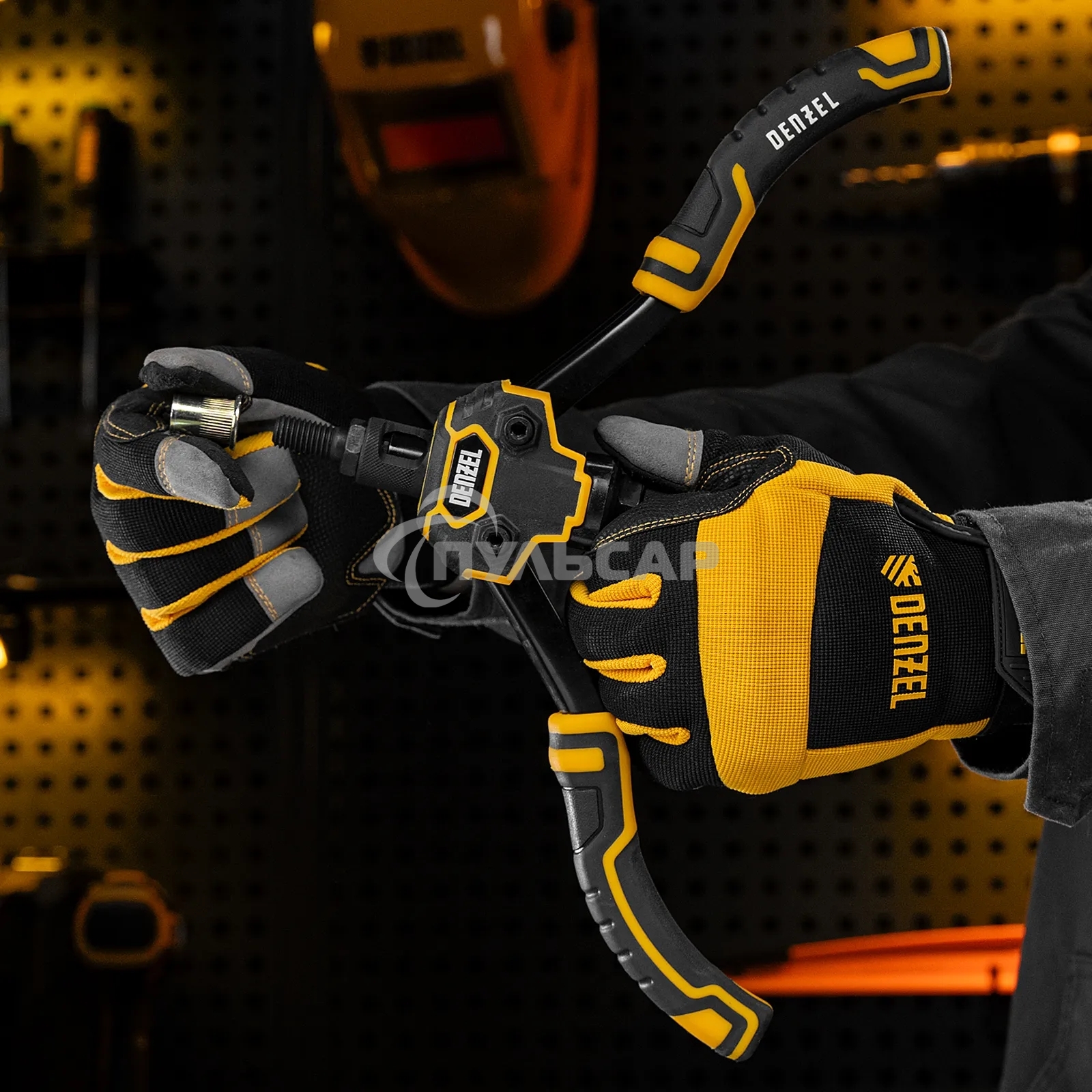 Заклепочник Denzel для резьбовых заклепок, двуручный, заклепки М3, М4, М5, М6, М8, М10, M12