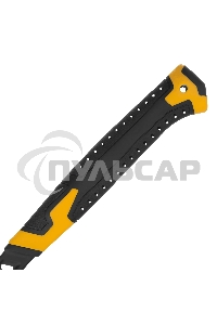 Молоток-гвоздодер Denzel 450 г, цельнокованый, боек с магнитом, двухкомп. обрезин. рук-ка