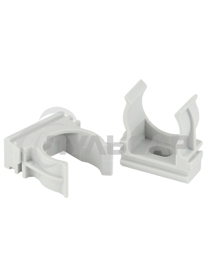 Держатель для труб (клипса) ЭРА CLIP-32 cерая d32 мм