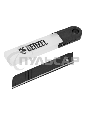 Лезвия Denzel 18 мм, сталь SK4 - 0,5 мм, супер острые, многосегментные, 5 штук