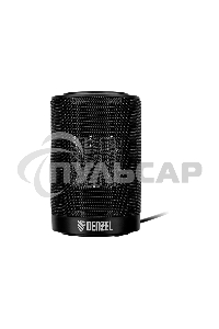 Тепловентилятор керамический Denzel DTFC-1200S, черный, 600/1200 Вт, 12 м2, 3 режима, термостат