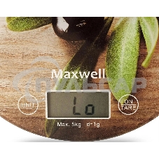 Весы кухонные электронные Maxwell MW-1468(BN) 5 кг, пластик, рисунок