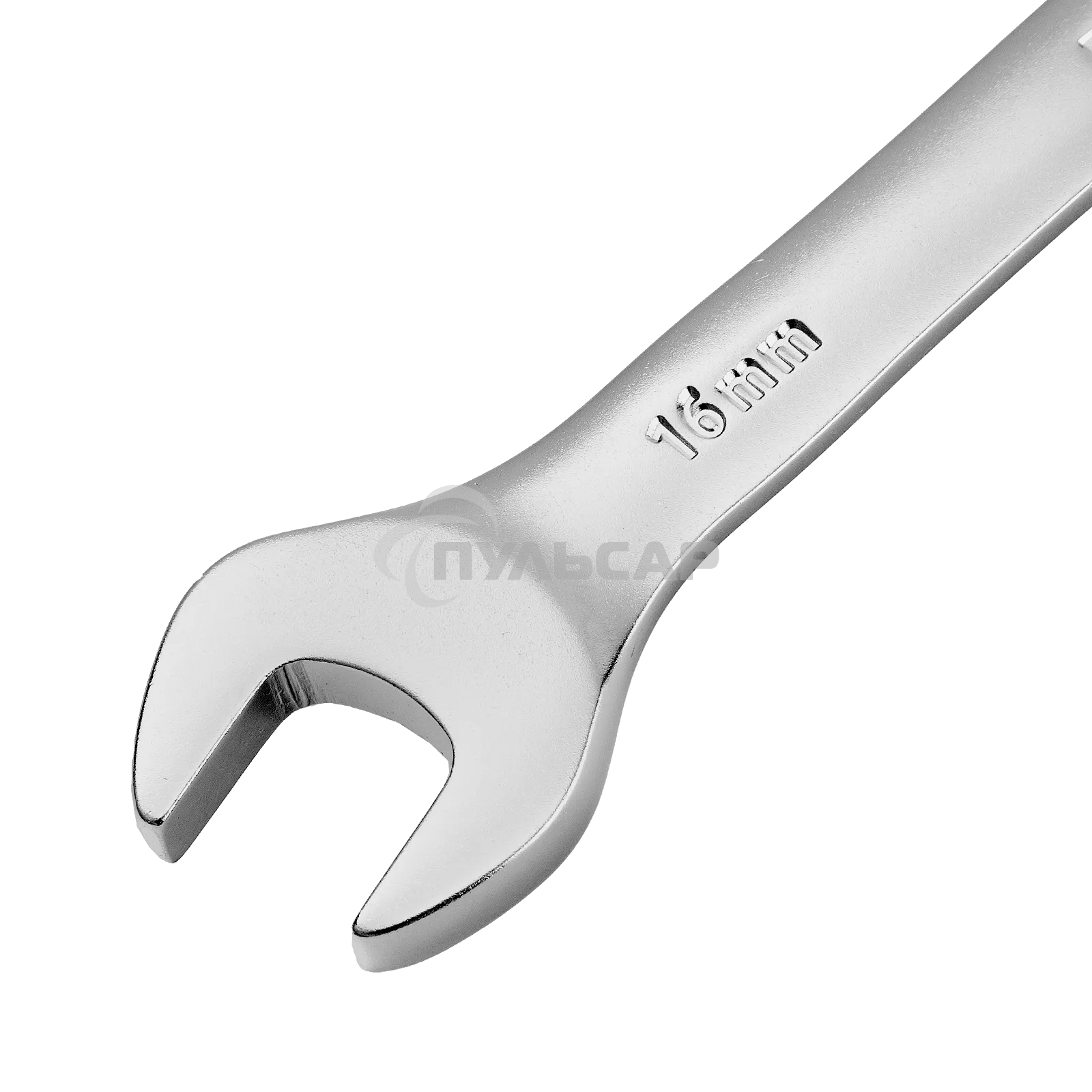 Ключ комбинированный трещоточный Denzel 14710 16 мм, CrV, матовый хром