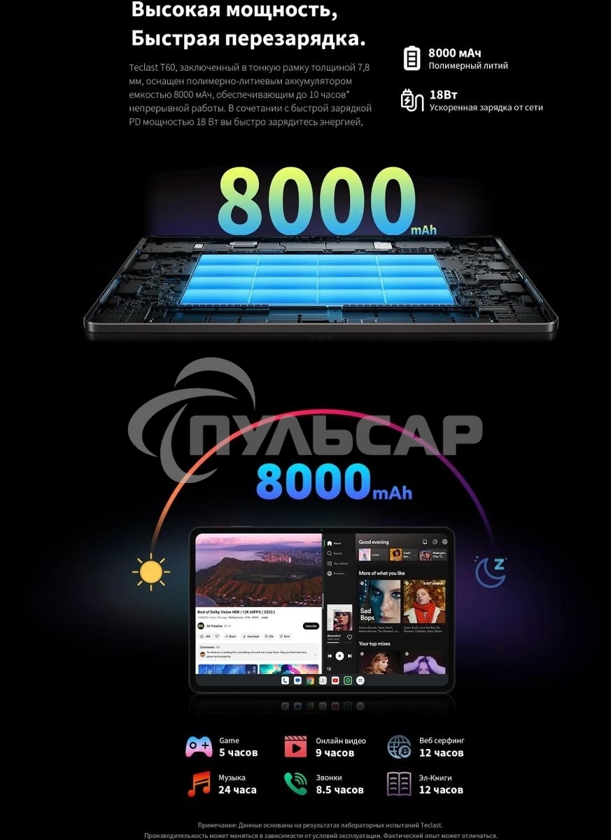 Планшет Teclast T60 8/256Gb серый