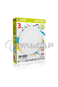Встраиваемый светильник Smartbuy (SBL-DL-3-65K) 3w/6500K