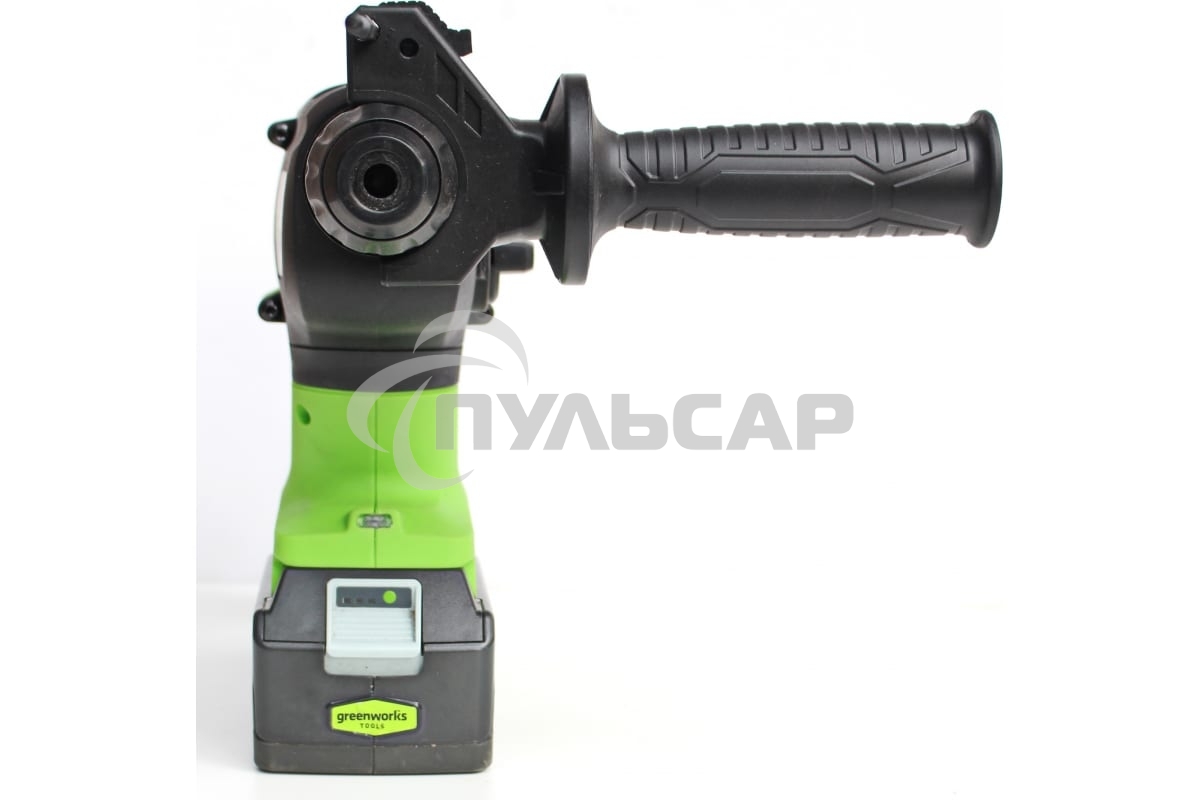 Перфоратор аккумуляторный бесщеточный GreenWorks GD24SDS2 2 ДЖ, 24V, c 1хАКБ 4 Ач и ЗУ в сумке (3803007UB)