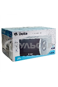 Микроволновая печь DELTA DL-88L20 белый, 20 л, 700 Вт, переключатели - поворотный механизм