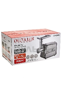 Мясорубка электрическая DELTA LUX DE-603M серый