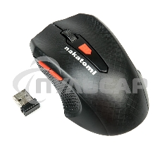 Мышь беспроводная Nakatomi MRON-07U черный, 1600 dpi, радиоканал, USB, кнопки - 5