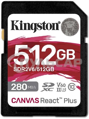 Флеш карта SDXC Kingston SDR2V6/512Gb Canvas React Plus w/o adapter 512Gb