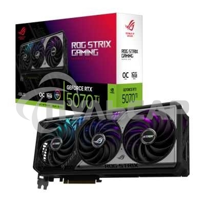 Видеокарта ASUS RTX5070Ti ROG STRIX OC 16Gb GDDR7 256bit 3xDP 2xHDMI 3FAN RTL ROG-STRIX-RTX5070TI-O16G-GAMING