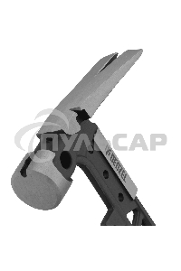 Молоток строительный Denzel 450 г, цельнокованый, боек с магнитом, двухкомп. обрезин. рук-ка