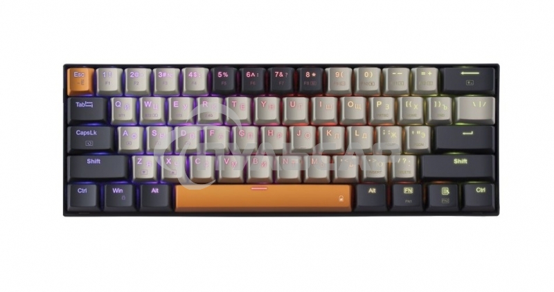 Клавиатура беспроводная Redragon Caraxes Pro, USB, Bluetooth/Радиоканал, черный